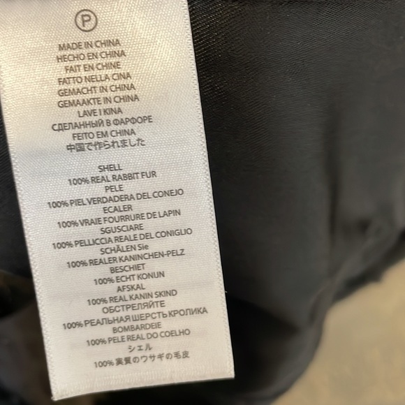 MICHAEL Michael Kors black real rabbit fur vest size M - Picture 3 of 6
